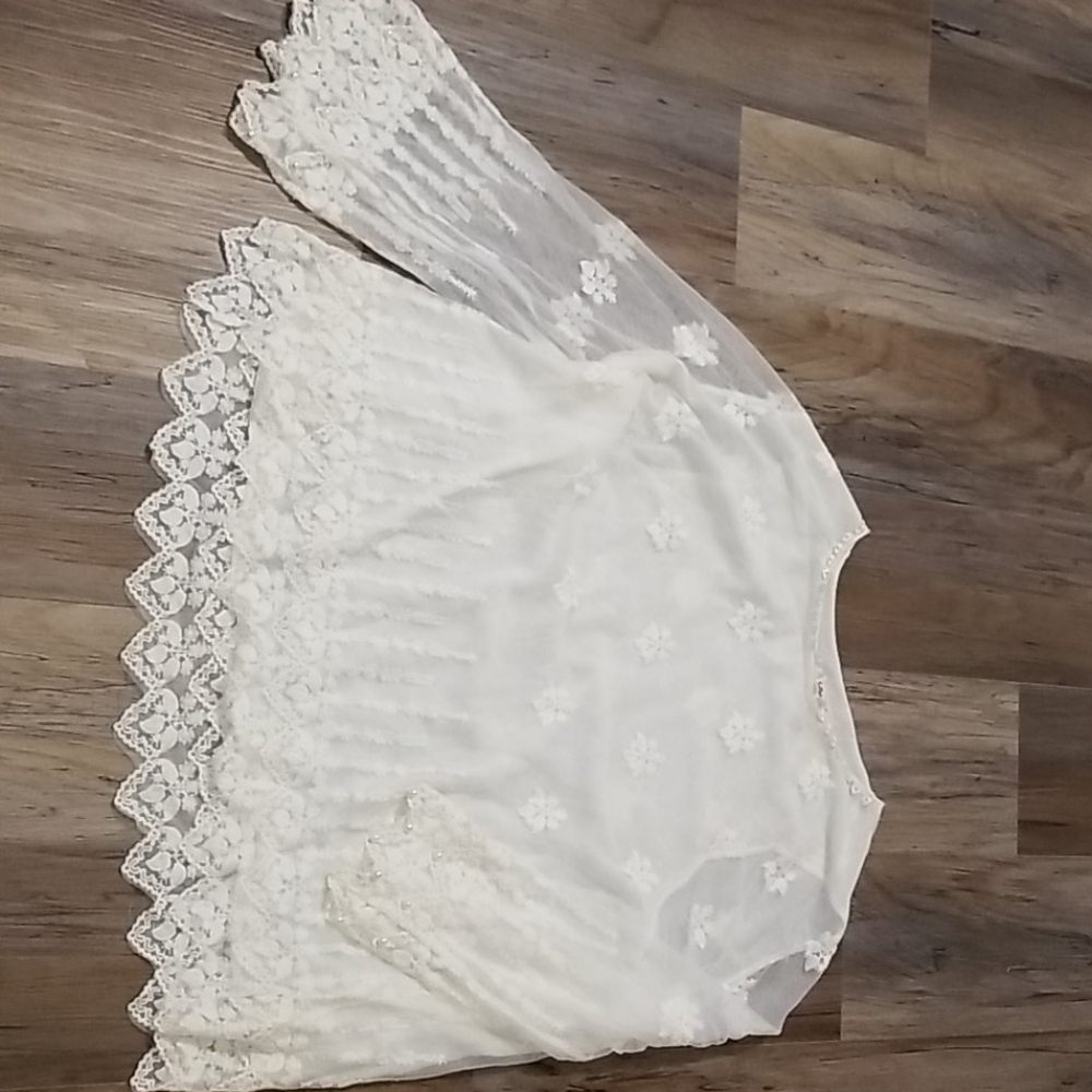 Cream lace top